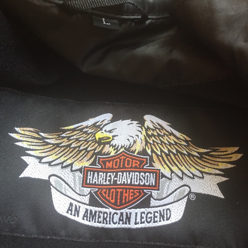 Harley Davidson Womens Windbreaker Jacket Sz L - Picture 5 of 6